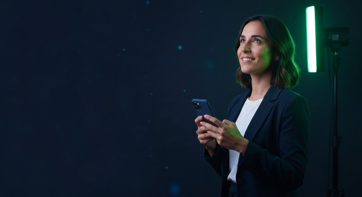 Creadora digital trabajando en su academia